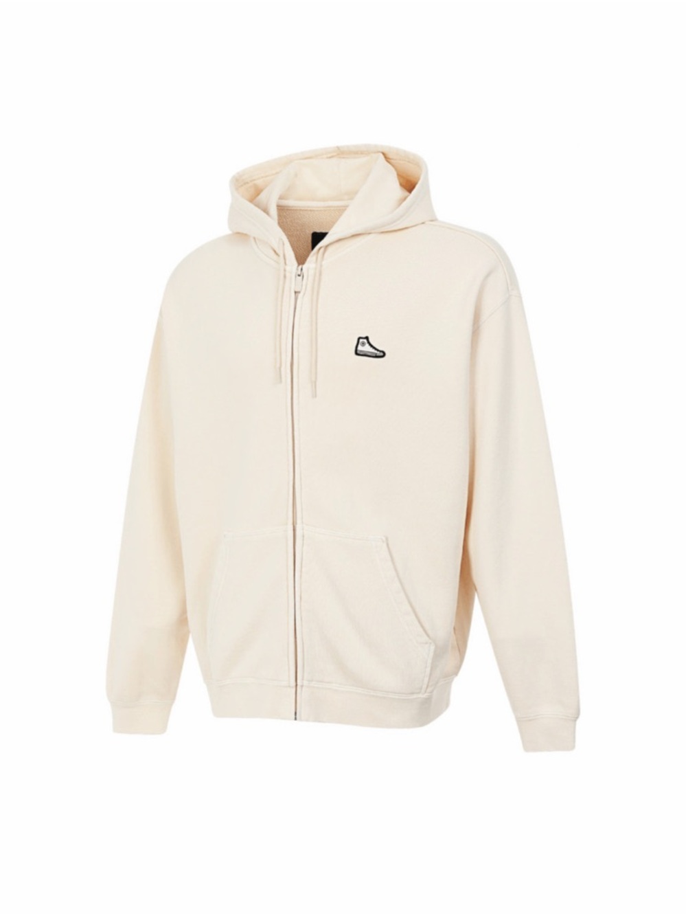 CONVERSE Loose Fit Sneaker Patch Full Zip Fleece